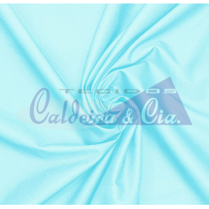 Tecido Tricoline Silky Lisa cor - 3542 (Azul Lucia)